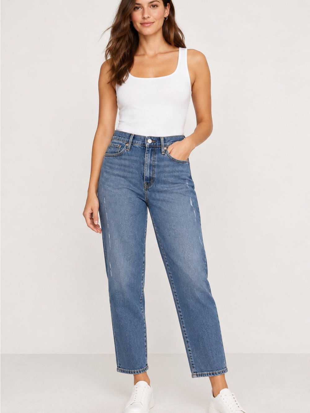 NWT Banana Republic Curvy Straight High Rise Ankle Jeans 27/4
